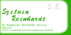 szilvia reinhardt business card